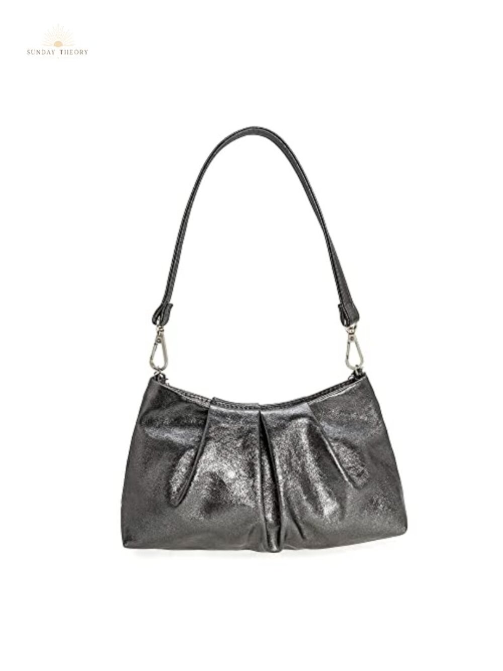 Women's Pleated PU Leather Clutch Evening Bag Formal Wedding Party Handbag